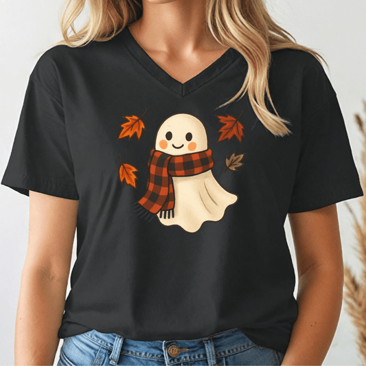 Ghosts of Fall V - neck Tee - Wandering Owl Adventure Gear