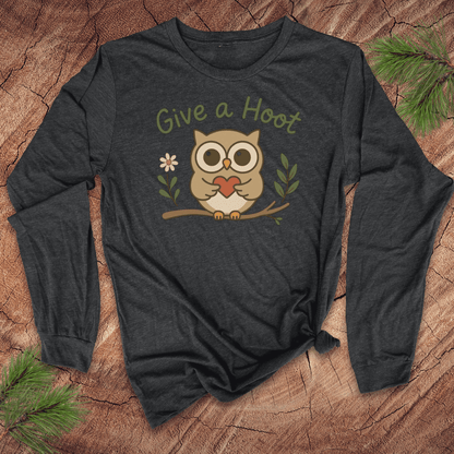 Give A Hoot Long Sleeve Tee - Wandering Owl Adventure Gear