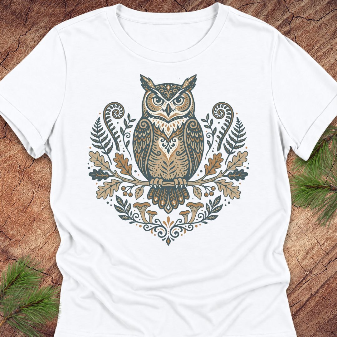 Great Horned Owl of the Woods Women's Relaxed Tee