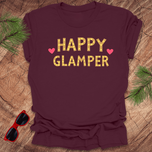 Happy Glamper Gold Tee - Wandering Owl Adventure Gear