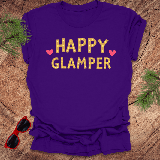 Happy Glamper Gold Tee - Wandering Owl Adventure Gear