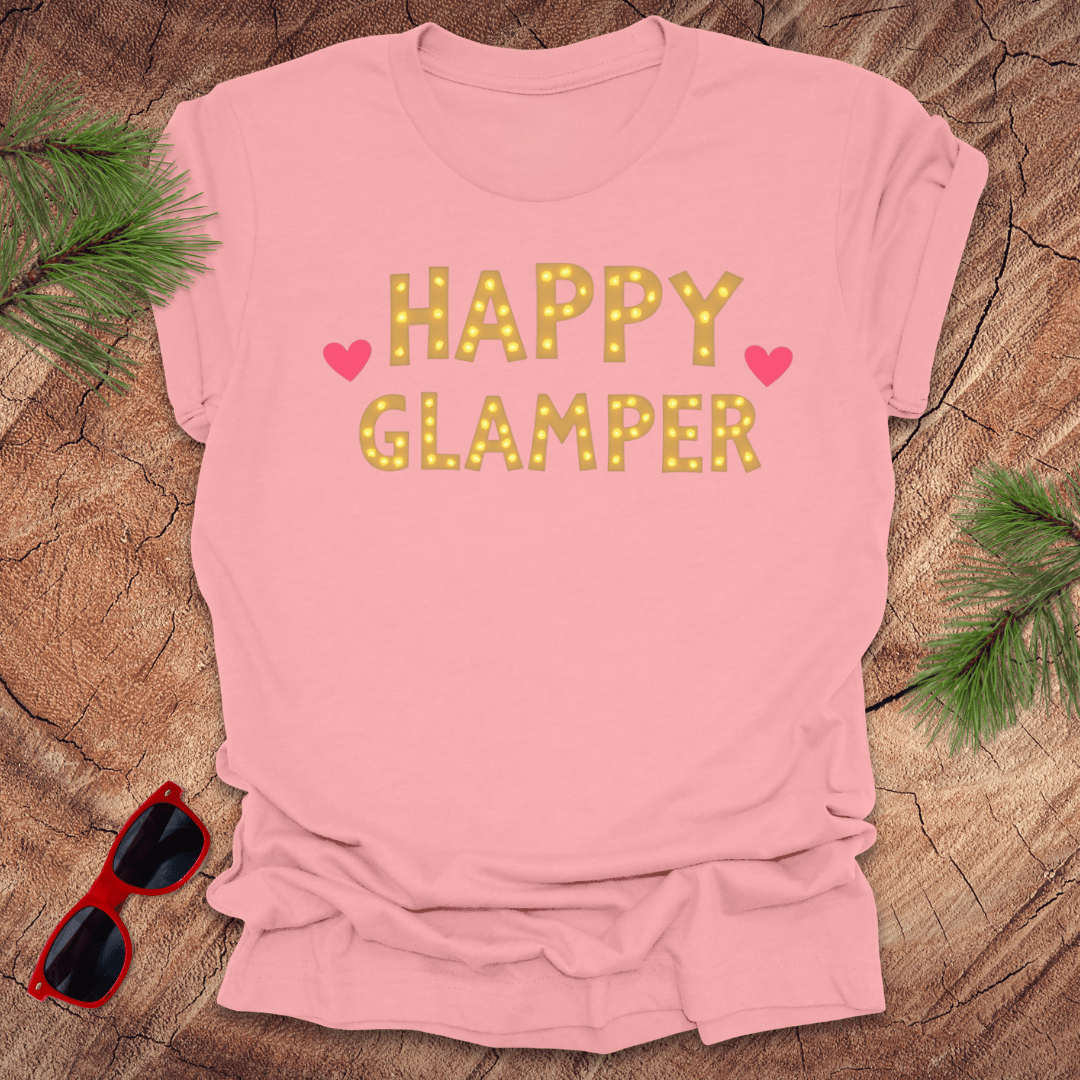 Happy Glamper Gold Tee - Wandering Owl Adventure Gear