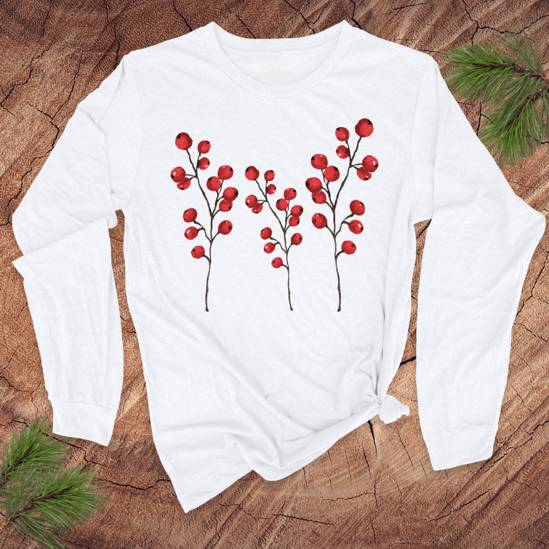 Happy Holly Berries Long-Sleeve Tee