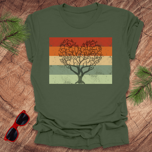 Heart Tree Retro Tee - Wandering Owl Adventure Gear