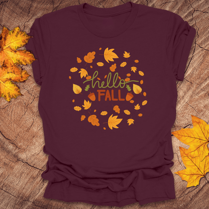 Hello Fall Autumn Tee - Wandering Owl Adventure Gear