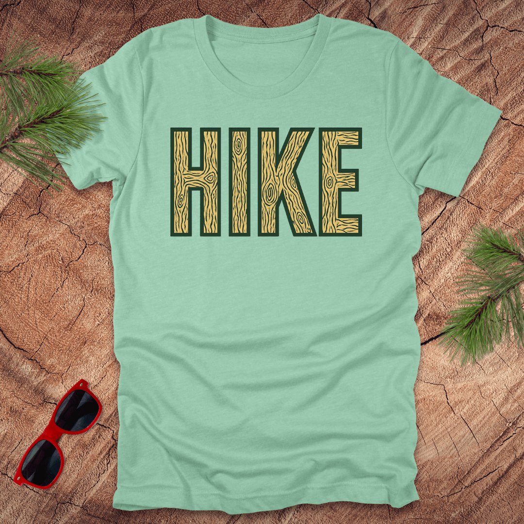 Hike Woodgrain Tee - Wandering Owl Adventure Gear