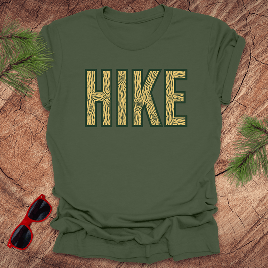 Hike Woodgrain Tee - Wandering Owl Adventure Gear