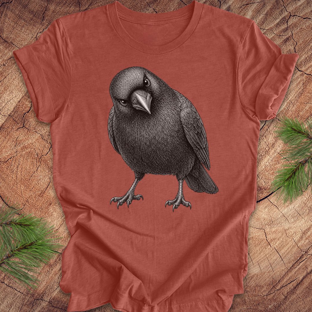 Indignant Crow Tee — Heather Clay
