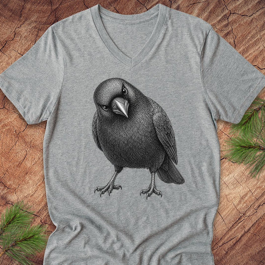 Indignant Crow V-Neck Tee