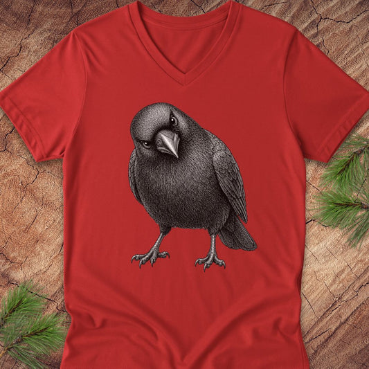 Indignant Crow V-Neck Tee