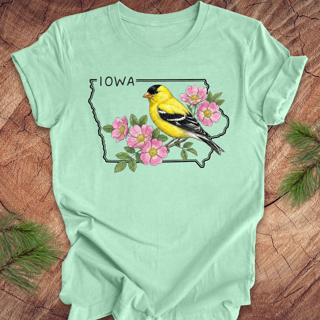 Iowa State Bird Eastern Goldfinch Tee