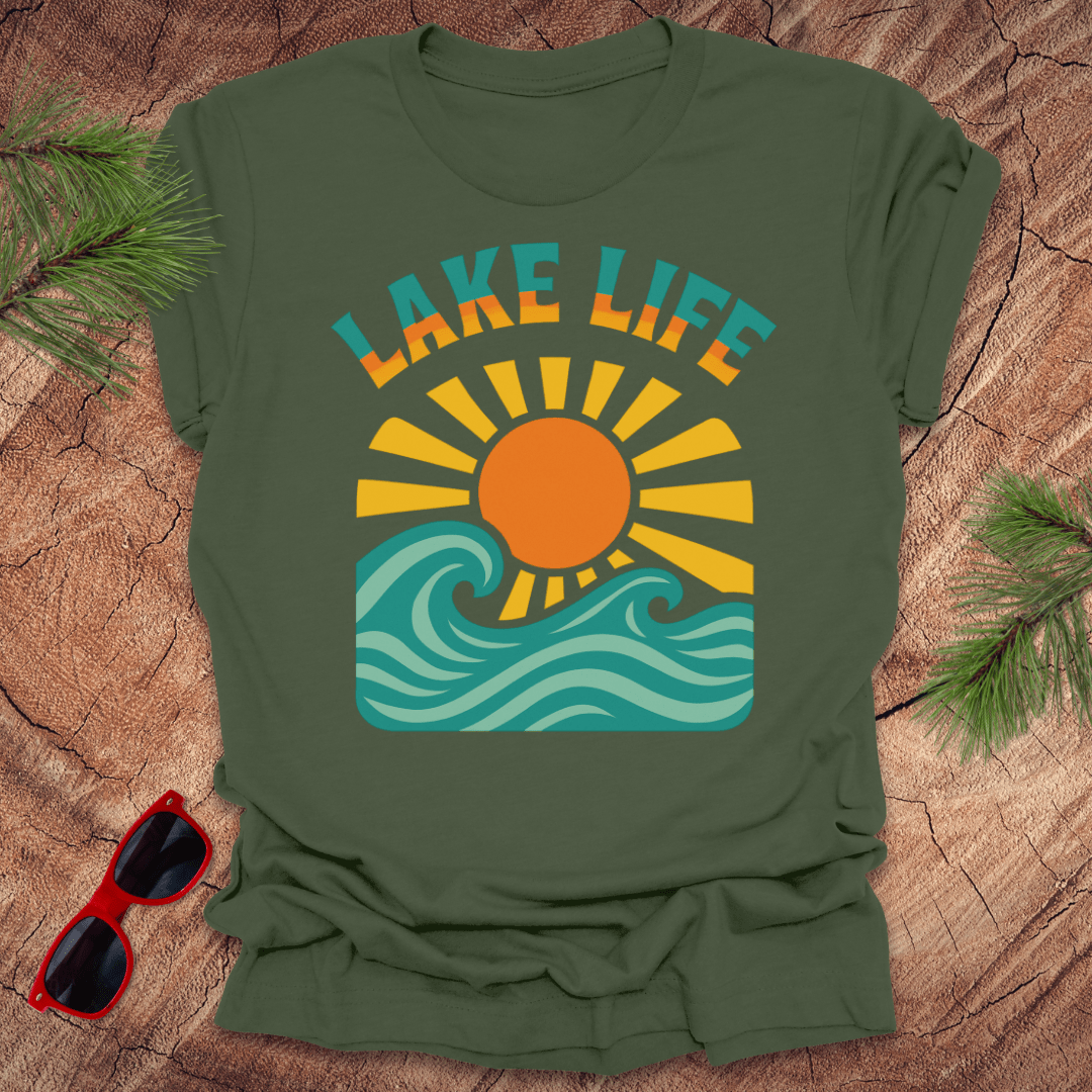 Lake Life Sunset Tee - Wandering Owl Adventure Gear