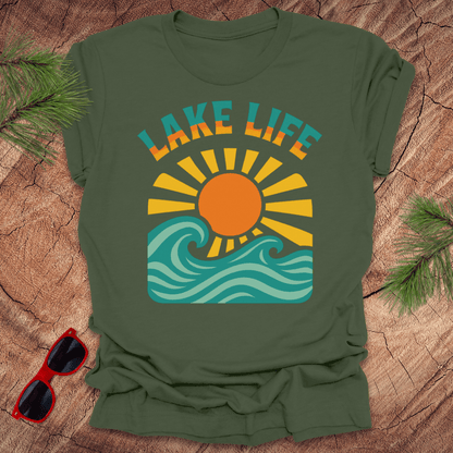 Lake Life Sunset Tee - Wandering Owl Adventure Gear