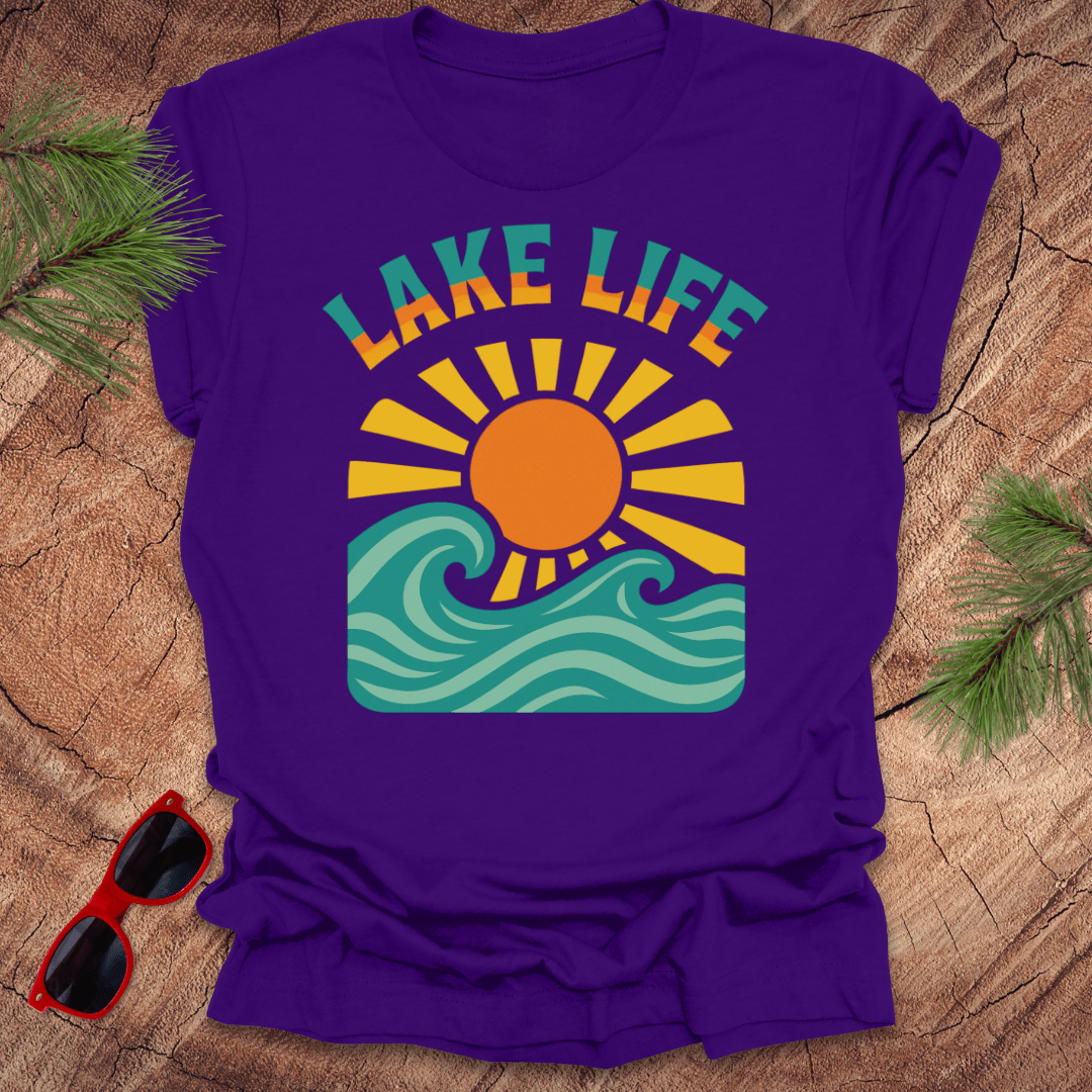 Lake Life Sunset Tee - Wandering Owl Adventure Gear