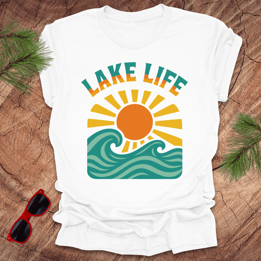 Lake Life Sunset Tee - Wandering Owl Adventure Gear
