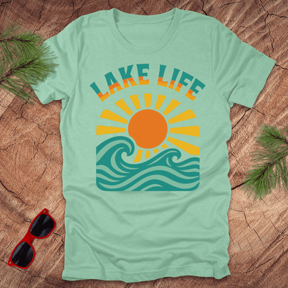 Lake Life Sunset Tee - Wandering Owl Adventure Gear