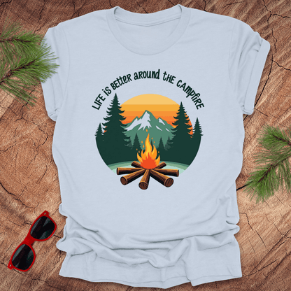 Life is Better Around the Campfire Tee - Wandering Owl Adventure Gear