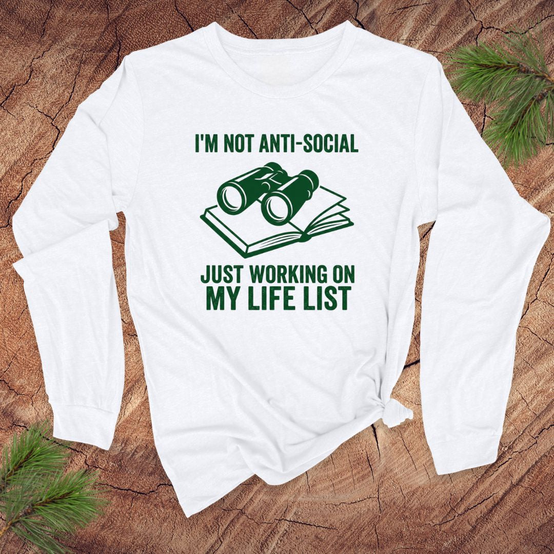 Life List Birdwatching Long-Sleeve Tee
