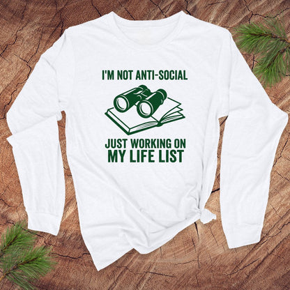 Life List Birdwatching Long-Sleeve Tee