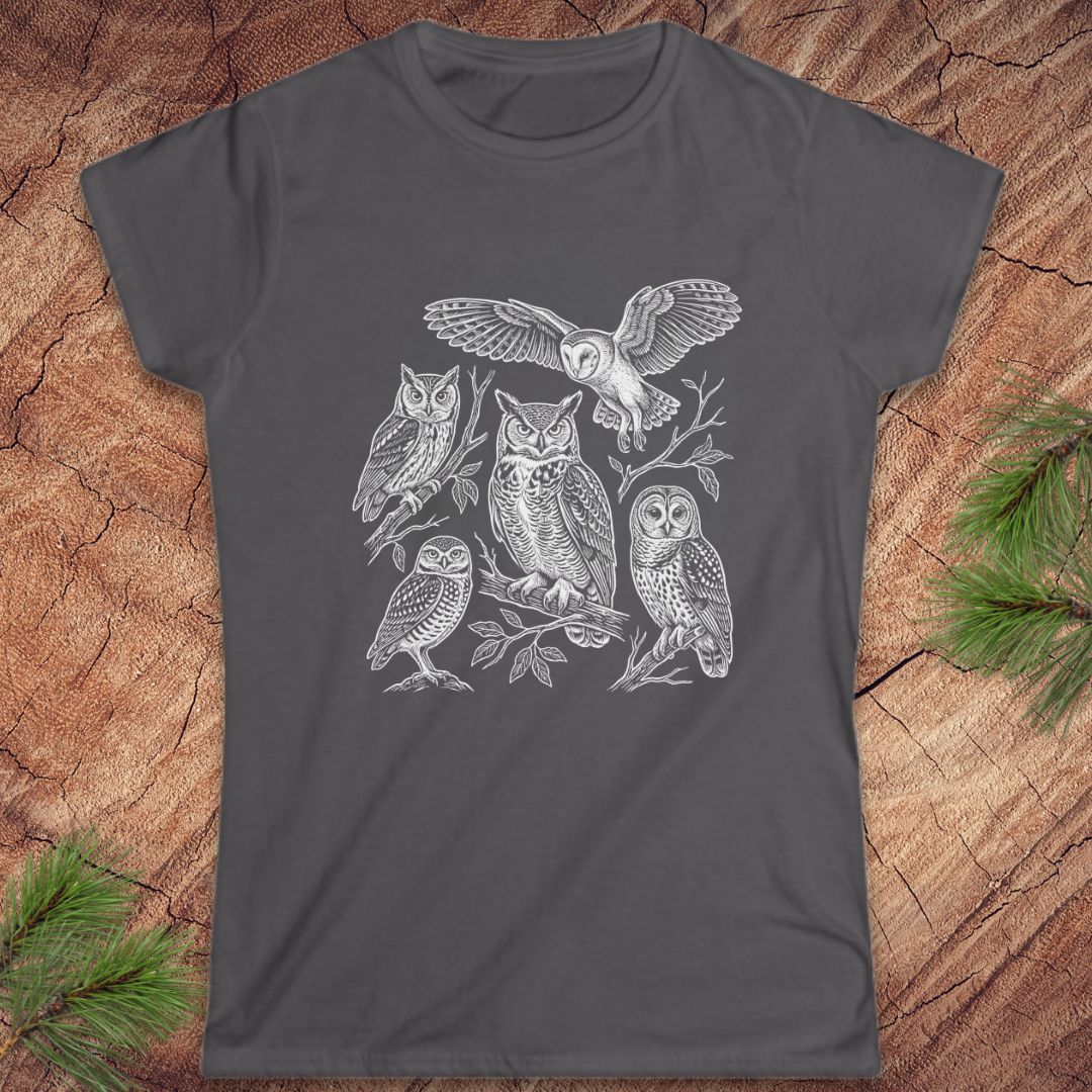 Line-Art Owls Women's Tee