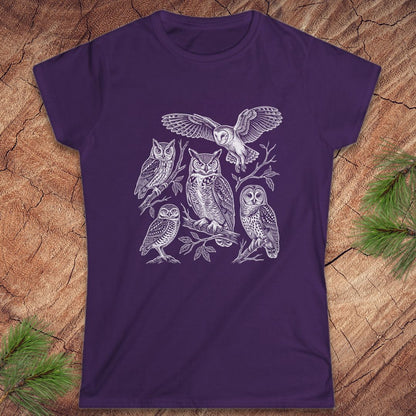 Line-Art Owls Women's Tee