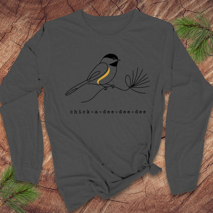 Mid-Modern Chickadee Long-Sleeve Tee