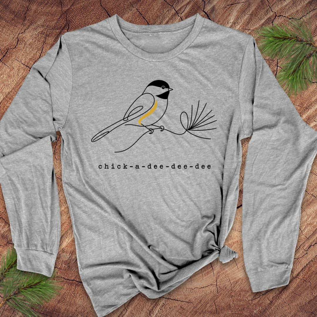 Mid-Modern Chickadee Long-Sleeve Tee