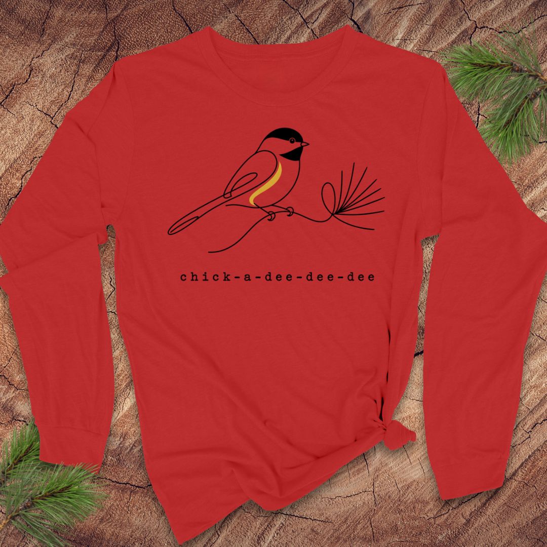 Mid-Modern Chickadee Long-Sleeve Tee