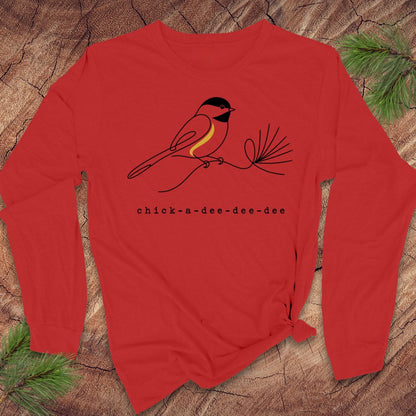 Mid-Modern Chickadee Long-Sleeve Tee