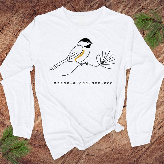 Mid-Modern Chickadee Long-Sleeve Tee