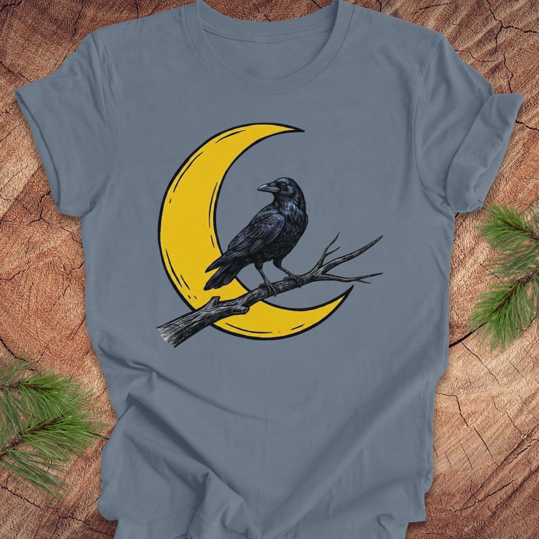 Moonlight Crow Tee — Steel Blue