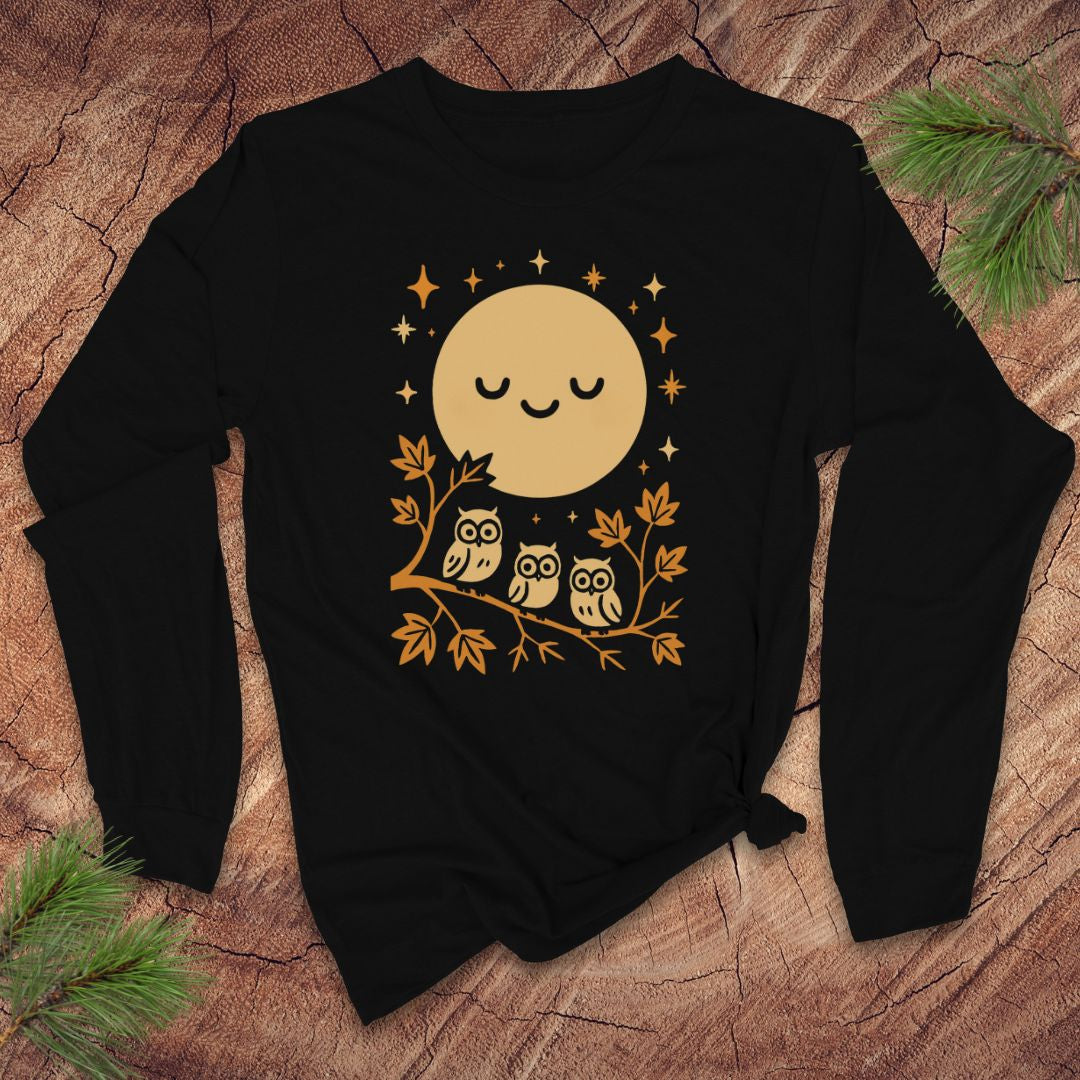 Moonlight Owls Long-Sleeve Tee