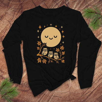 Moonlight Owls Long-Sleeve Tee