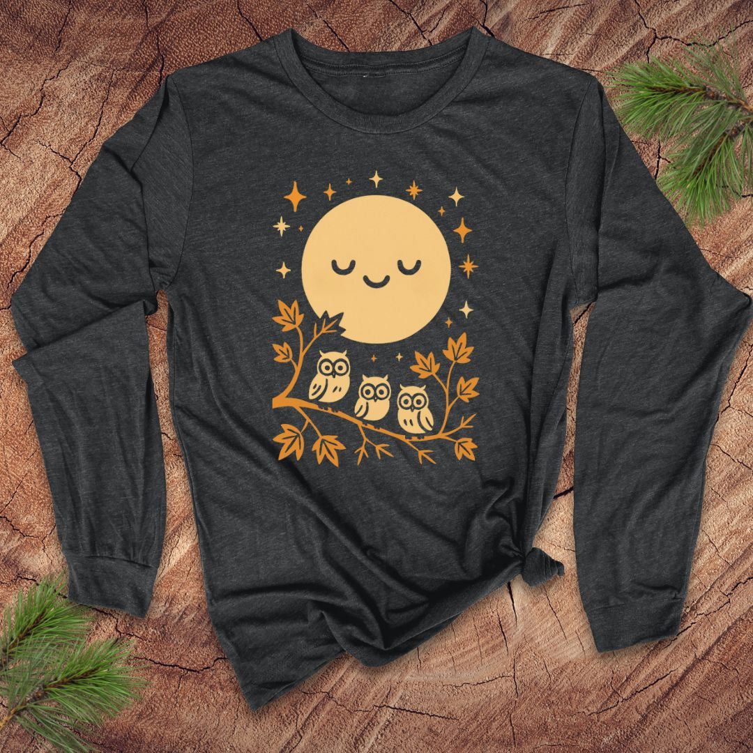 Moonlight Owls Long-Sleeve Tee