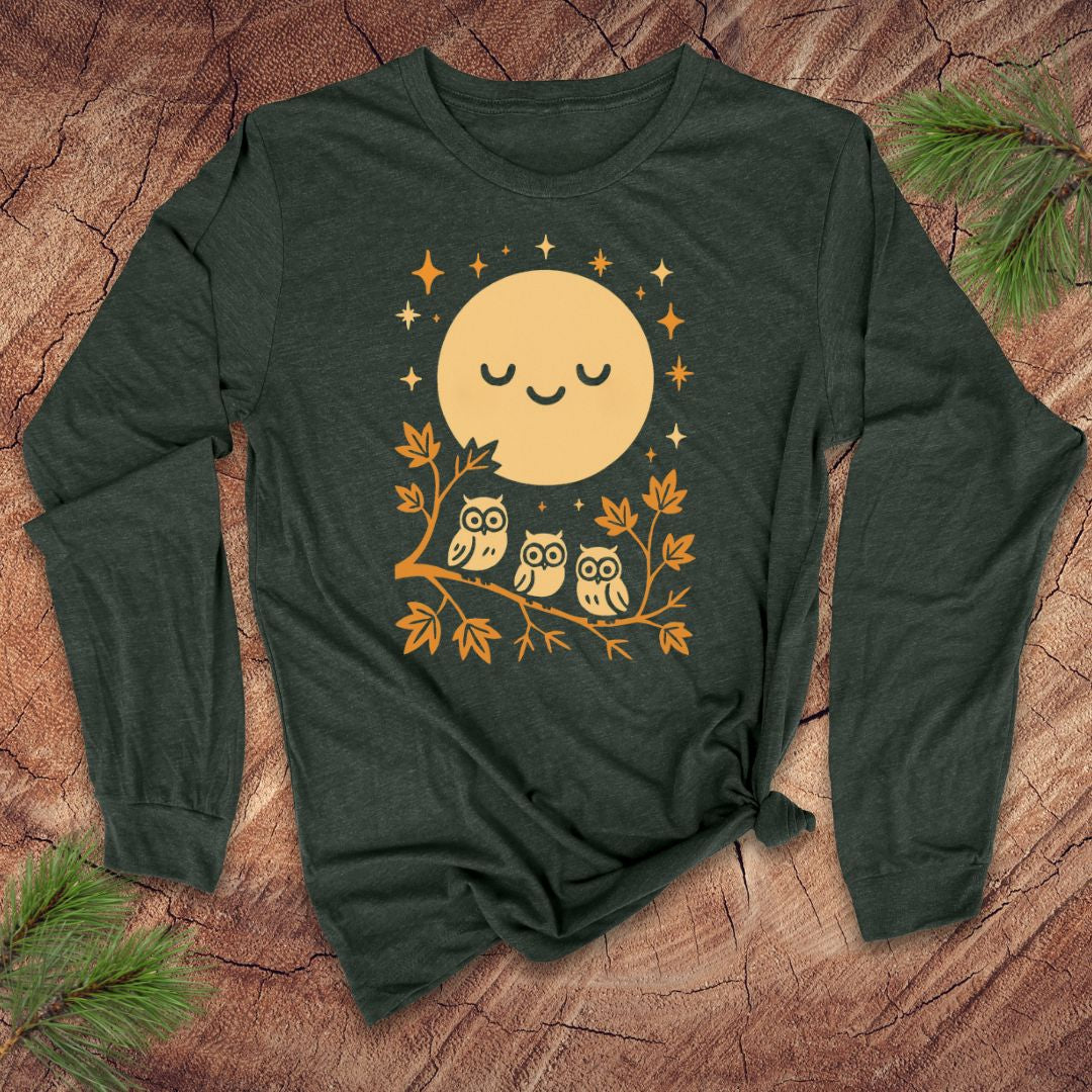 Moonlight Owls Long-Sleeve Tee