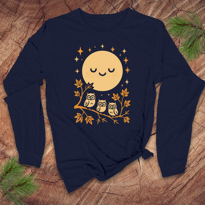 Moonlight Owls Long-Sleeve Tee