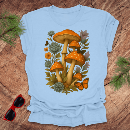 Mushrooms and Flowers Tee - Wandering Owl Adventure Gear