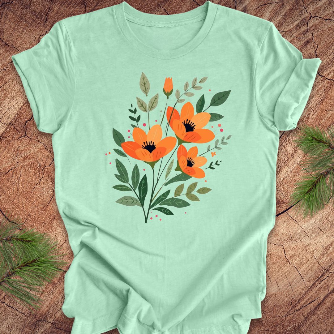 Orange Bouquet Tee