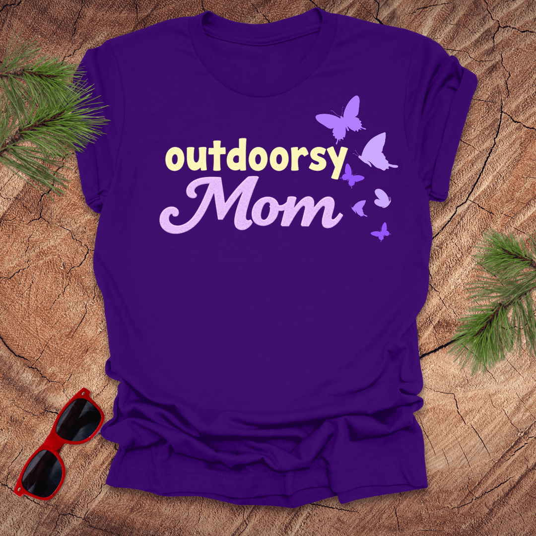 Outdoorsy Mom Butterfly Tee - Wandering Owl Adventure Gear