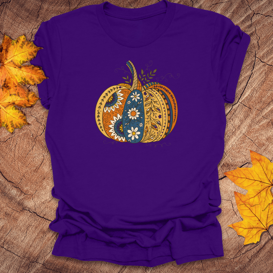 Patchwork Pumpkin Tee - Wandering Owl Adventure Gear