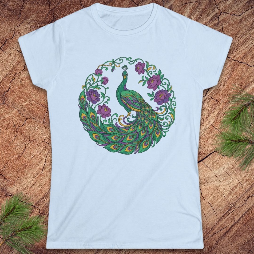 Peacock and Flowers Women's Tee