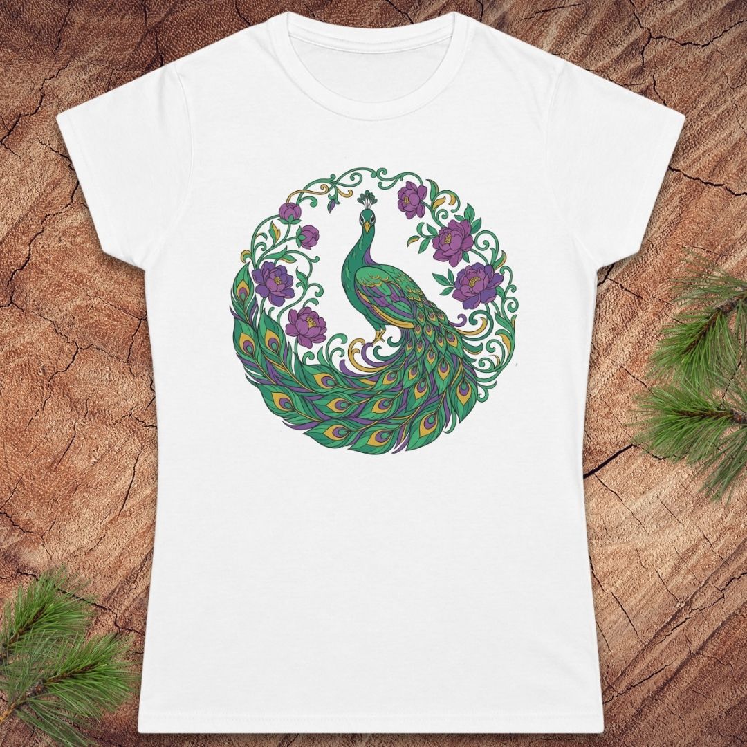 Peacock and Flowers Women's Tee