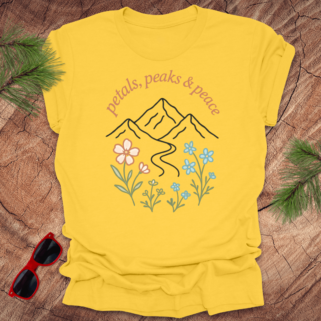 Petals, Peaks and Peace Tee - Wandering Owl Adventure Gear