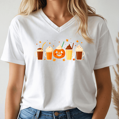 Pumpkin Spice V - neck Tee - Wandering Owl Adventure Gear