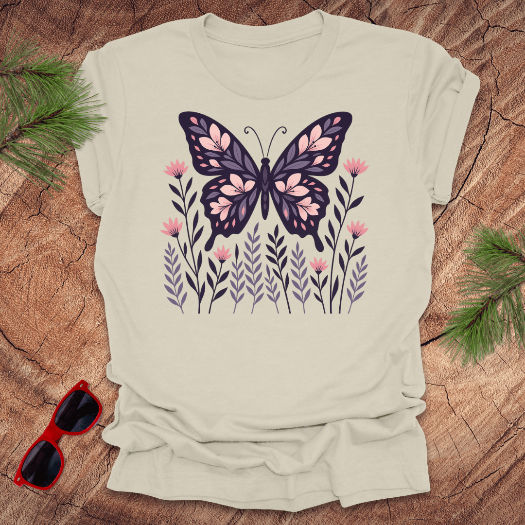 Purple Butterfly Tee - Wandering Owl Adventure Gear