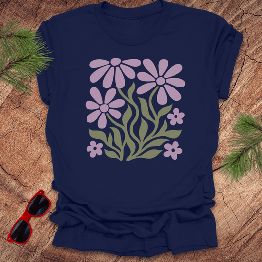 Purple Flowers Tee - Wandering Owl Adventure Gear