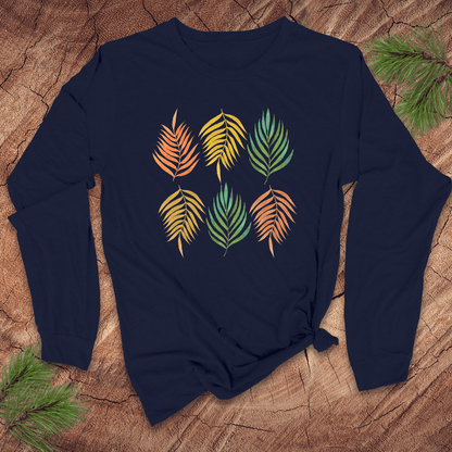 Rainbow Leaves Long - Sleeve Tee - Wandering Owl Adventure Gear