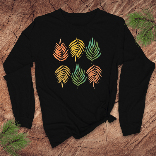 Rainbow Leaves Long - Sleeve Tee - Wandering Owl Adventure Gear