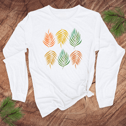 Rainbow Leaves Long - Sleeve Tee - Wandering Owl Adventure Gear