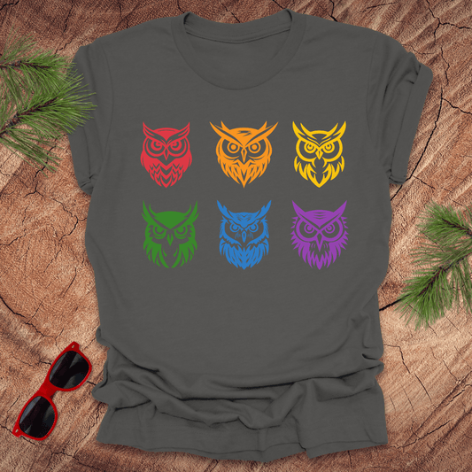 Rainbow Owls Tee - Wandering Owl Adventure Gear